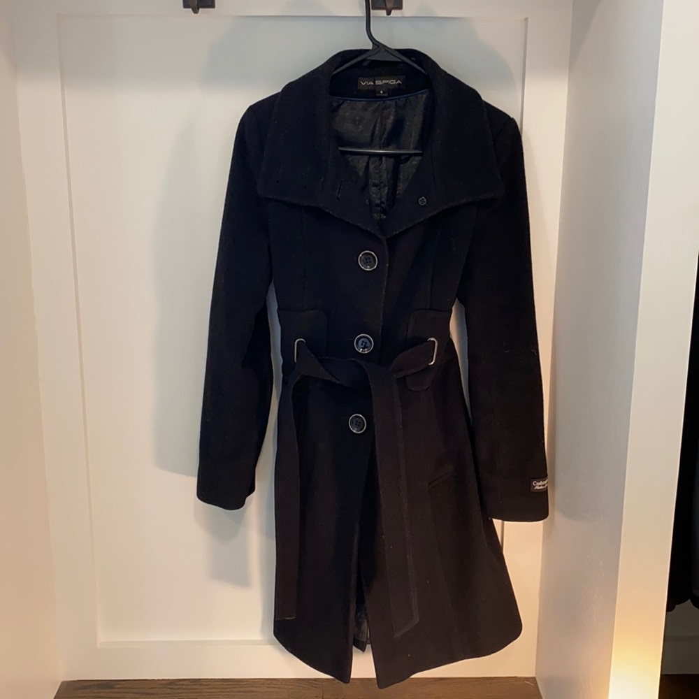 Women’s Black Cashmere Blend Coat